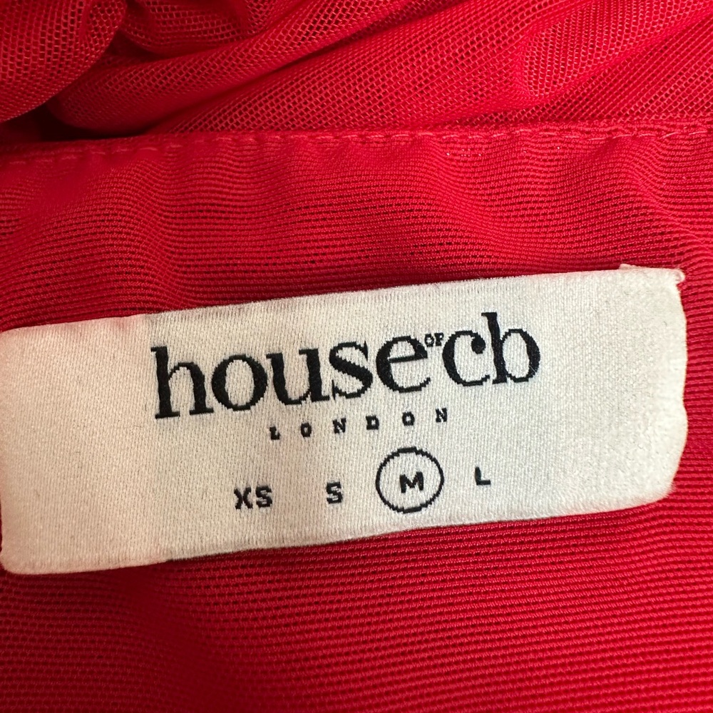 House Of CB Red Ruched Dress - Picture 4 of 11